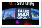 Blue-Man-Group am Abend ... Blue-Man-Group am Abend ...